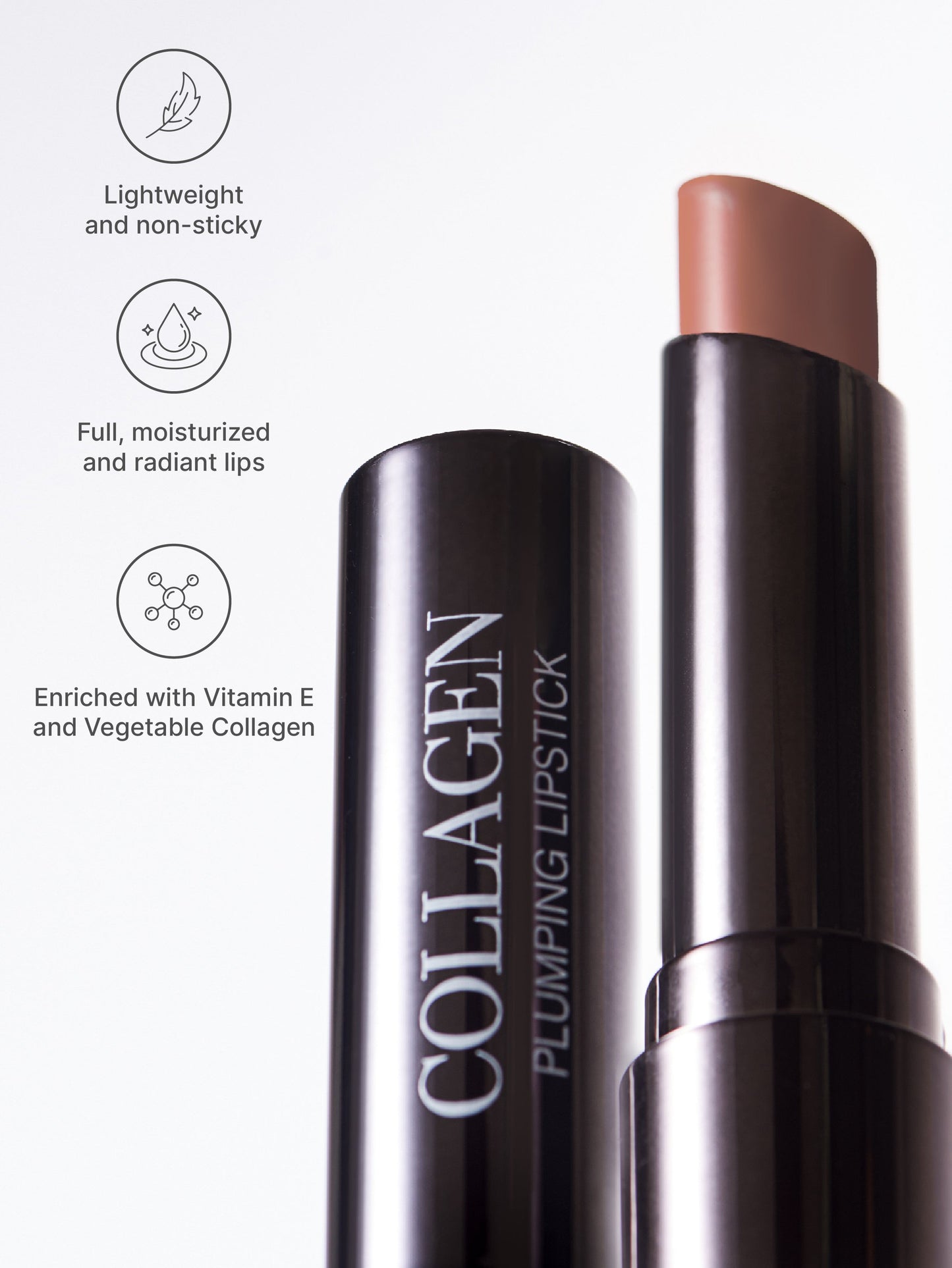 Studiowest Nude Pink Latte Collagen Plumping Lipstick - 3 gm