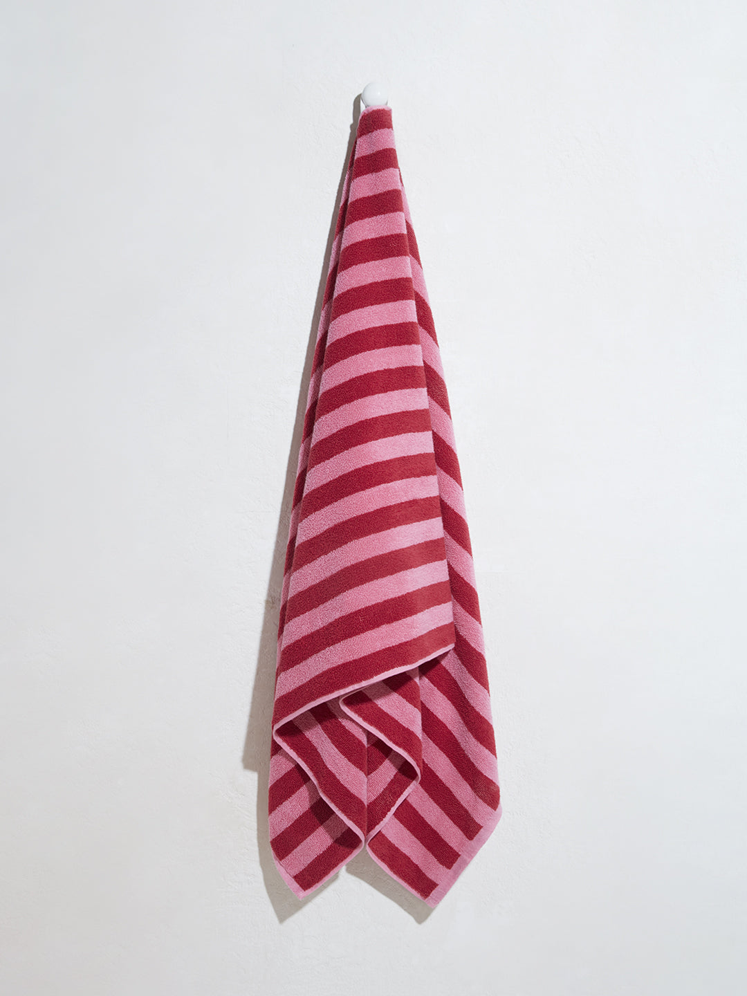 Westside Home Pink Self-Striped Bath Towel