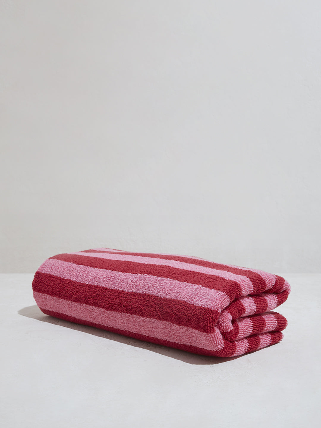 Westside Home Pink Self-Striped Bath Towel