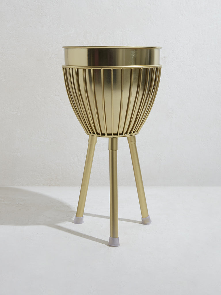 Westside Home Gold Tripod Planter - Large