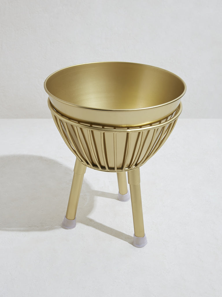 Westside Home Gold Tripod Planter - Small