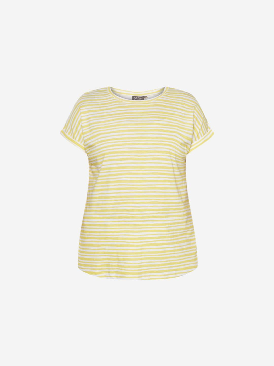 Gia Curve Yellow Striped Bella T-Shirt