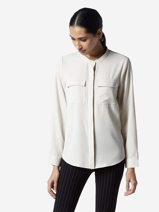 Wardrobe Off White Bery High-Low Blouse