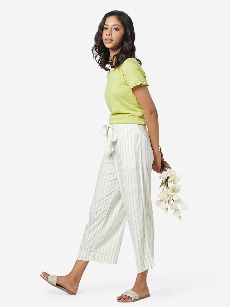 Bombay Paisley Lime Broderie Anglaise Top