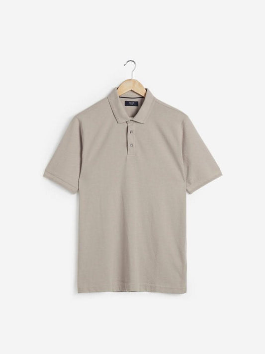 Ascot Beige Relaxed Fit Polo T-Shirt
