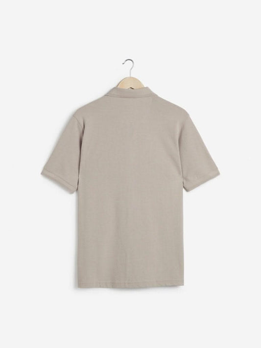 Ascot Beige Relaxed Fit Polo T-Shirt