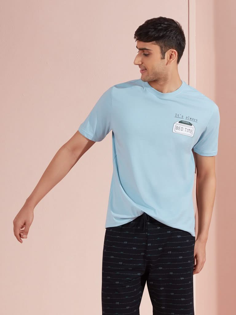 WES Lounge Light Blue Relaxed-Fit T-Shirt