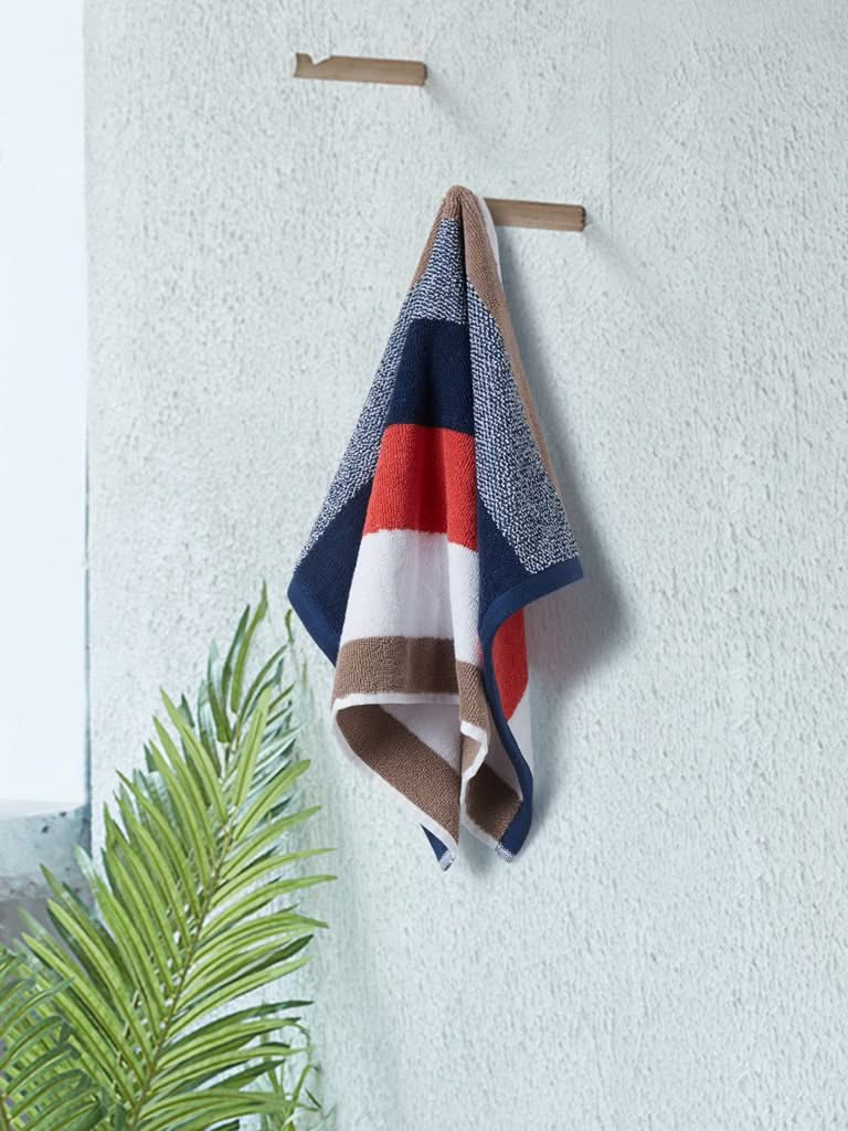 Westside Home Multicolour Striped 500 GSM Hand Towel