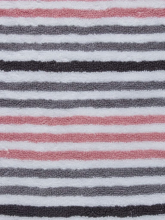 Westside Home Pink Stripe Printed 500 GSM Bath Towel