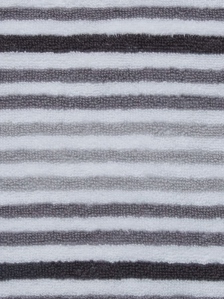 Westside Home Grey Stripe Printed 500 GSM Bath Towel