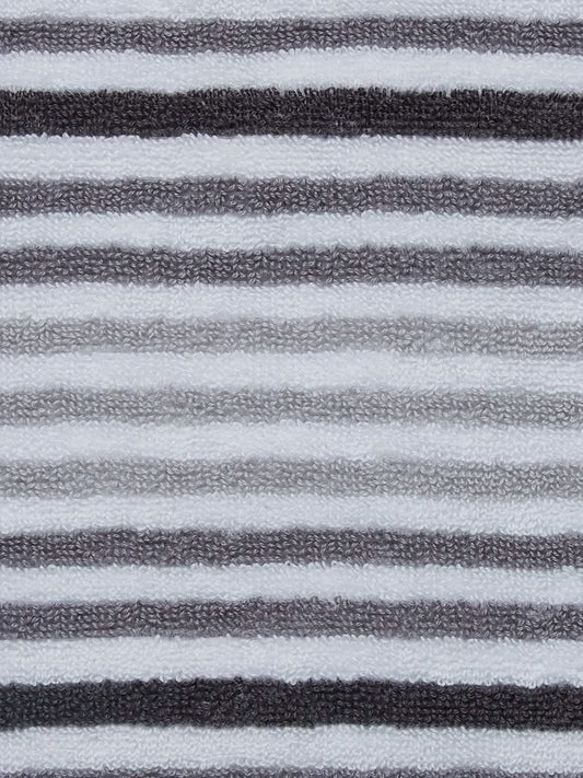 Westside Home Grey Stripe Printed 500 GSM Bath Towel