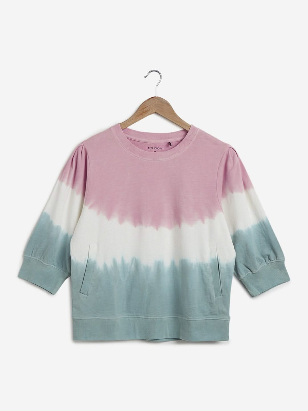 Studiofit Multicolour Colour-Block Crop T-Shirt