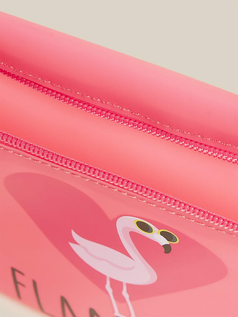 Studiowest Pink Flamingo Print Pouch