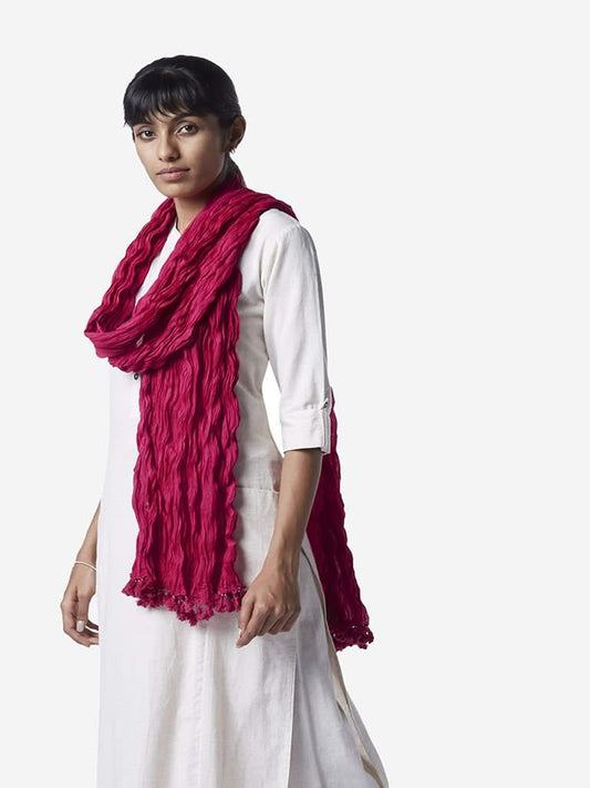 Utsa Pink Crushed Dupatta