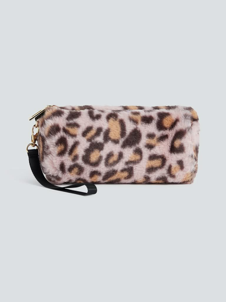 Studiowest Pink Animal Patterned Makeup Pouch