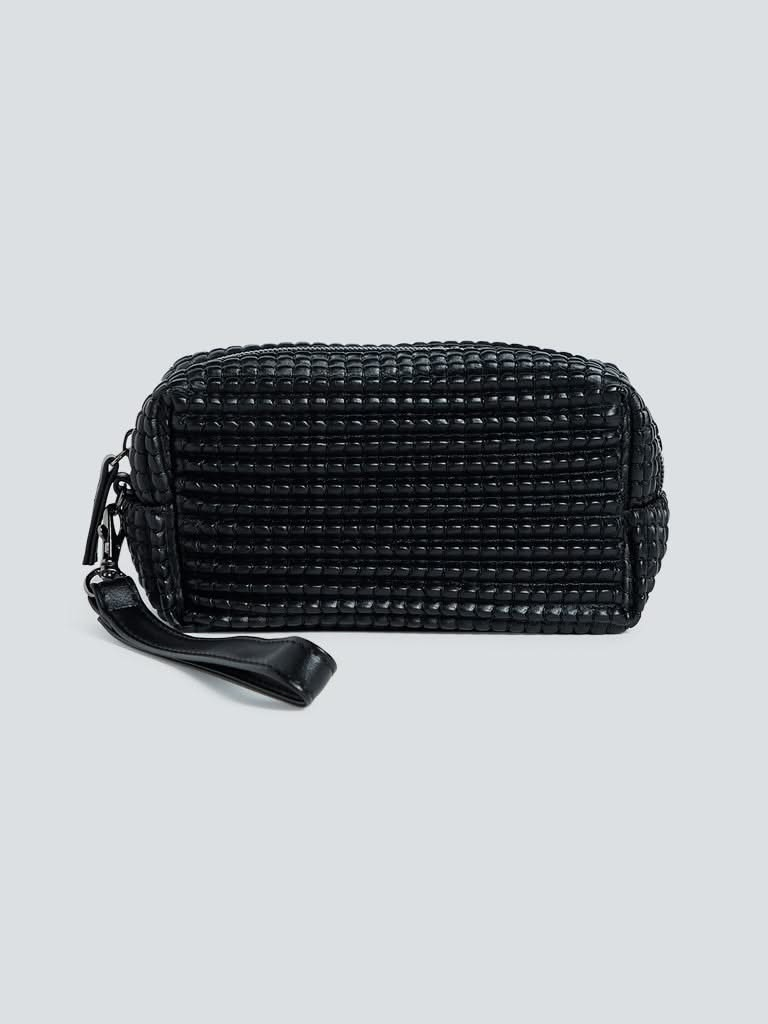 Studiowest Black Textured Makeup Pouch