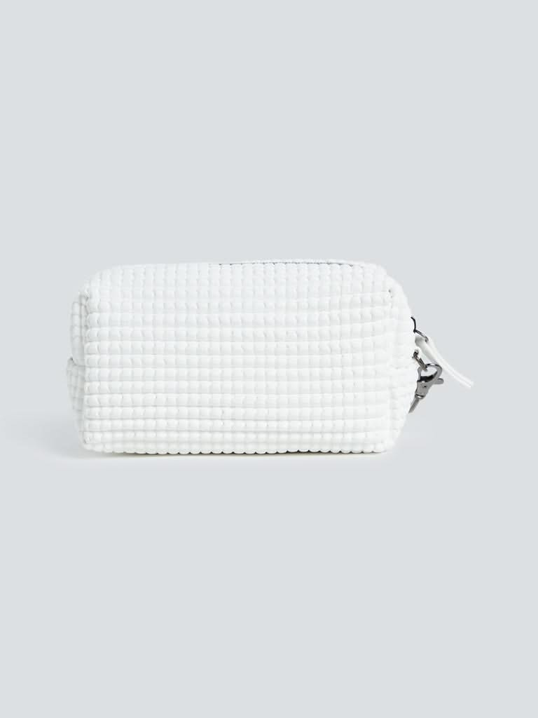 Studiowest White Pleated Makeup Pouch