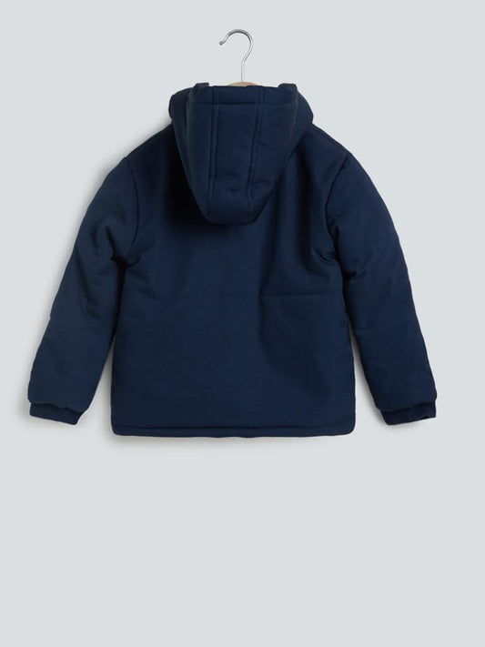 HOP Kids Navy Puffed Hooded Jacket