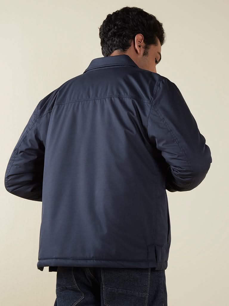 Ascot Navy Relaxed-Fit Jacket