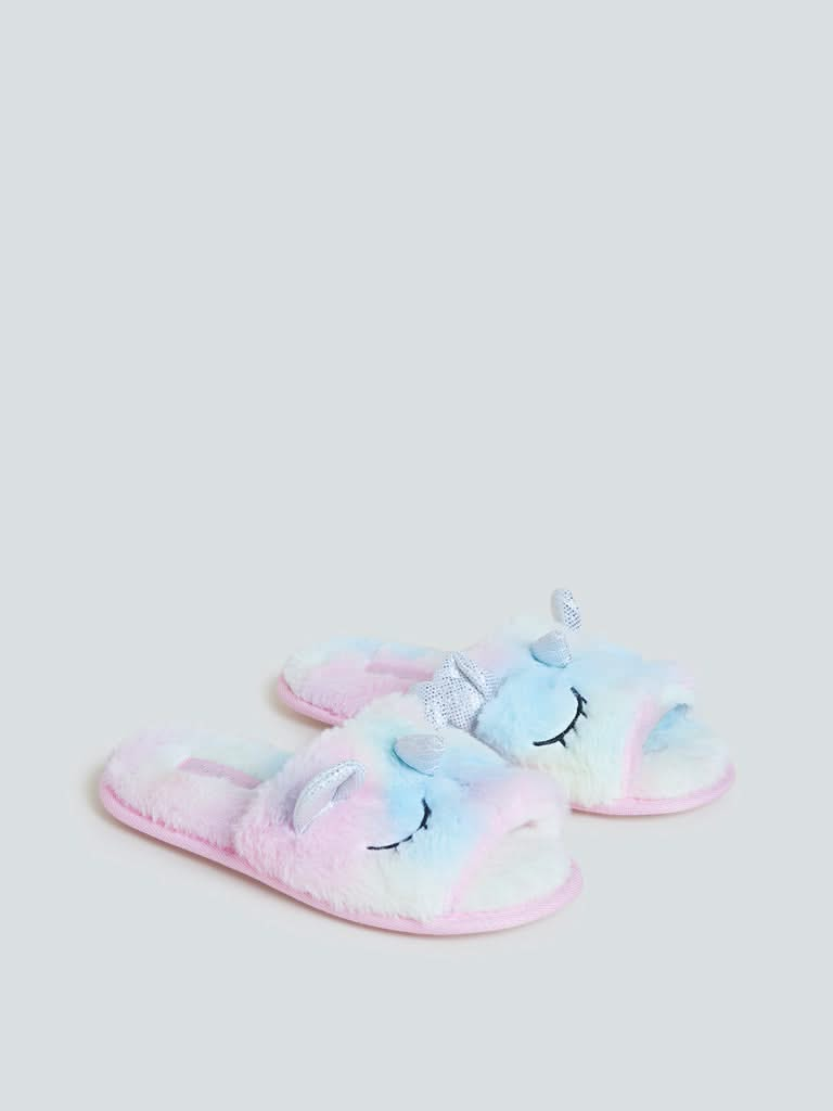 LUNA BLU Multicolour Unicorn Bathroom Slippers