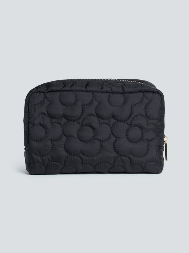 Studiowest Black Floral Quilted Pouch