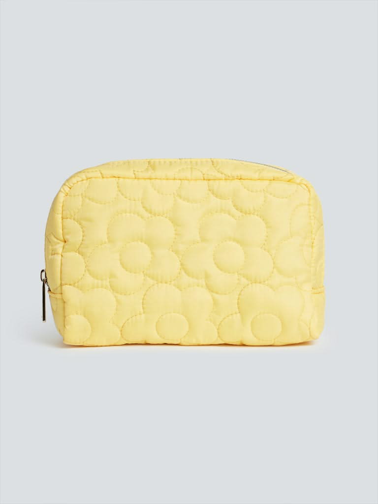 Studiowest Yellow Floral Quilted Pouch