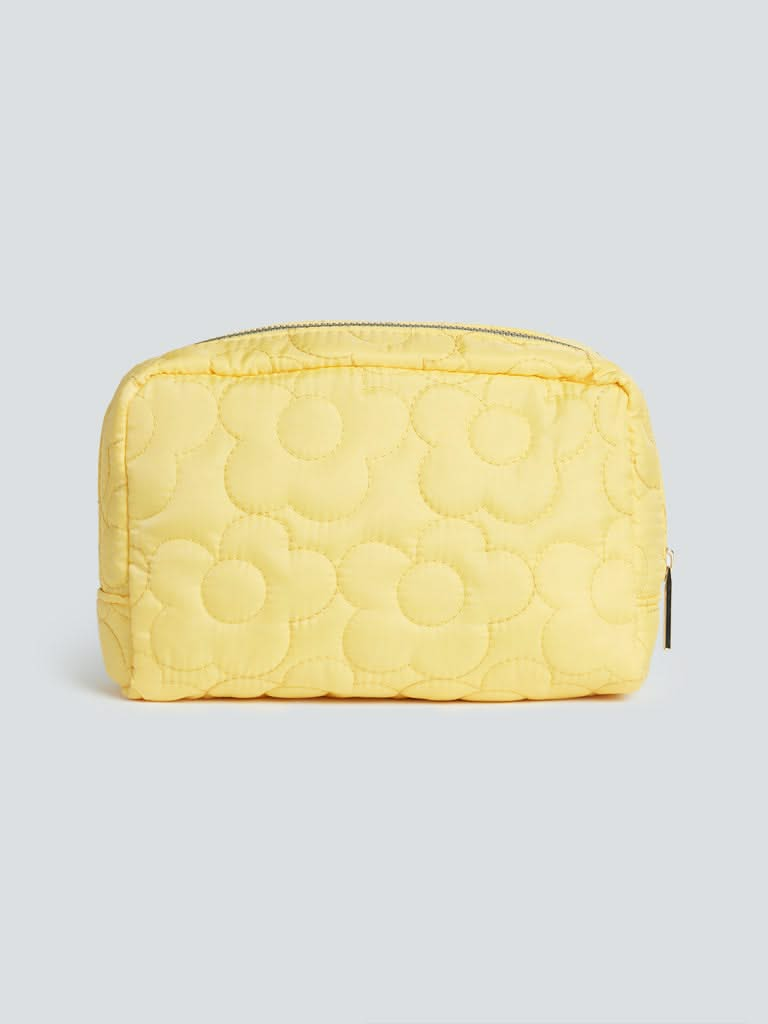 Studiowest Yellow Floral Quilted Pouch