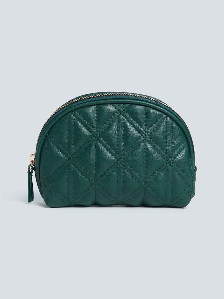 Studiowest Emerald Green Quilted Pouch