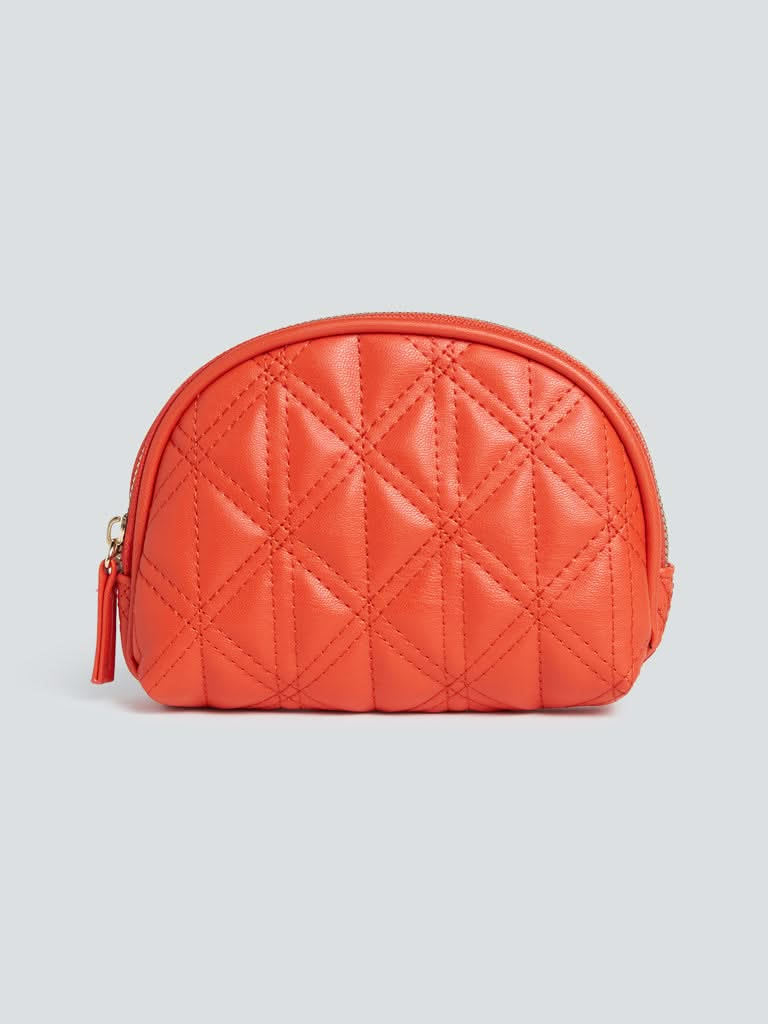 Studiowest Orange Quilted Pouch