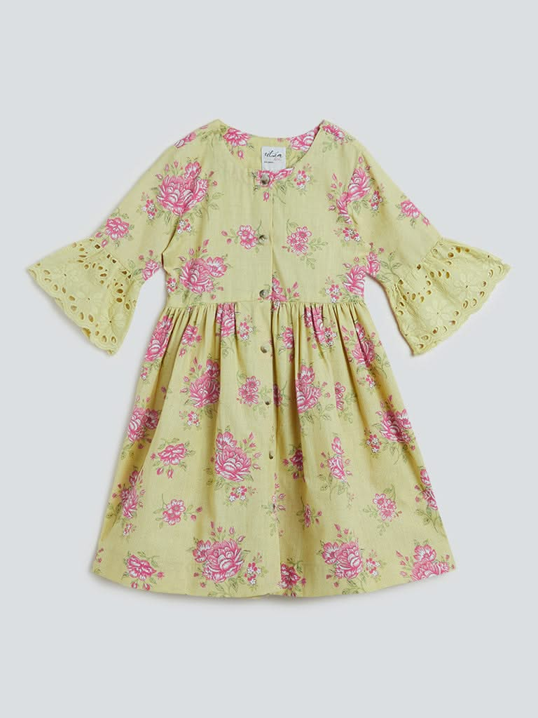 Utsa Kids Multicolour Floral Dress