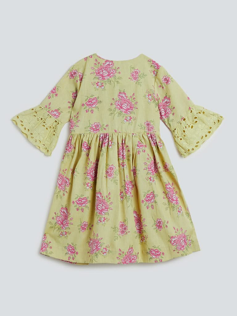 Utsa Kids Multicolour Floral Dress