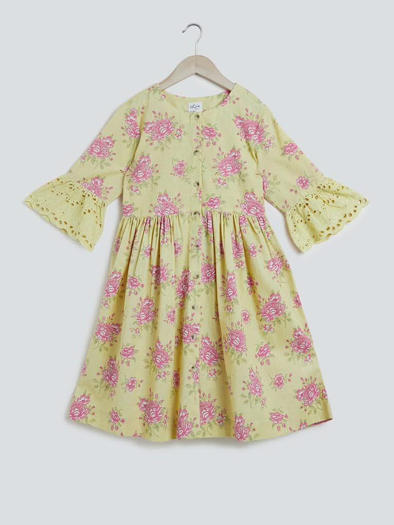 Utsa Kids Multicolour Floral Dress