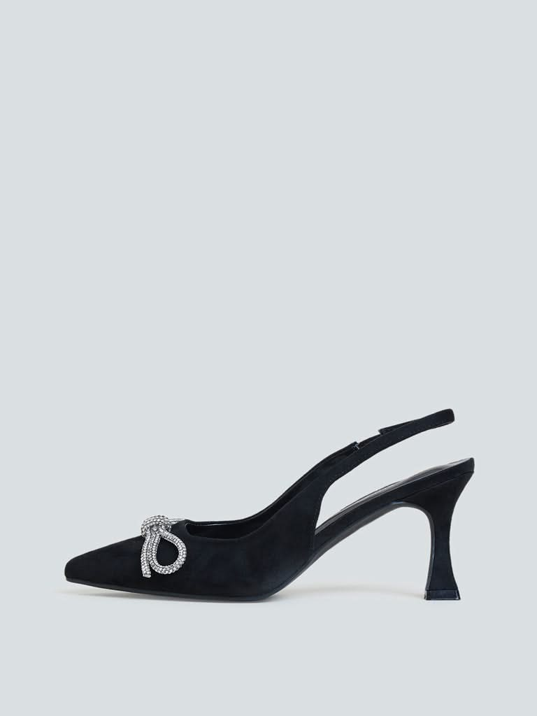 LUNA BLU Black Pointed Toe Pumps