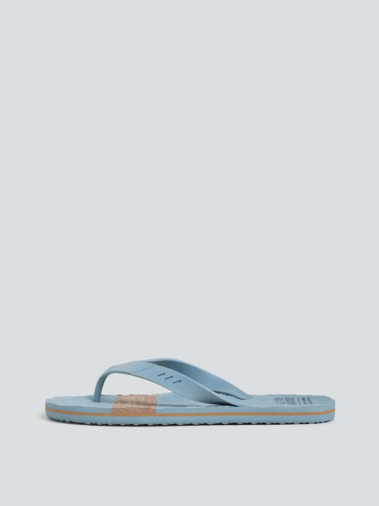 SOLEPLAY Grey Stripe Pattern Flip Flops