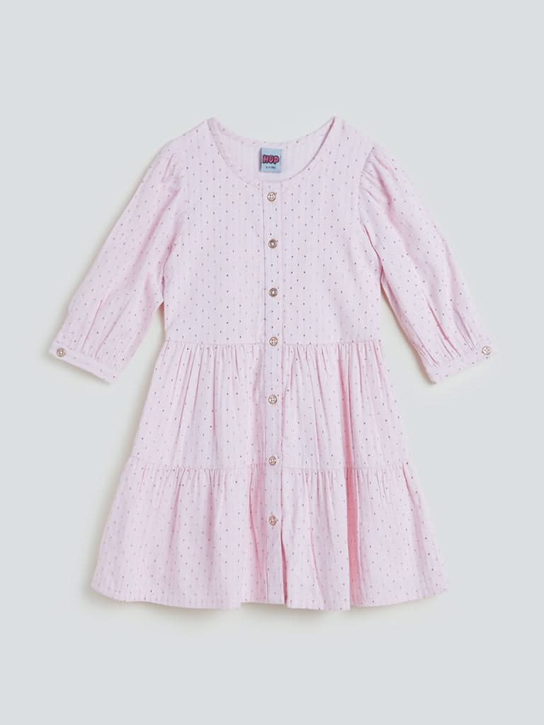 HOP Kids Light Pink Tiered Dress