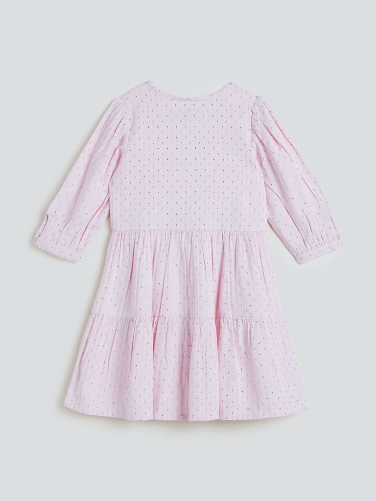 HOP Kids Light Pink Tiered Dress