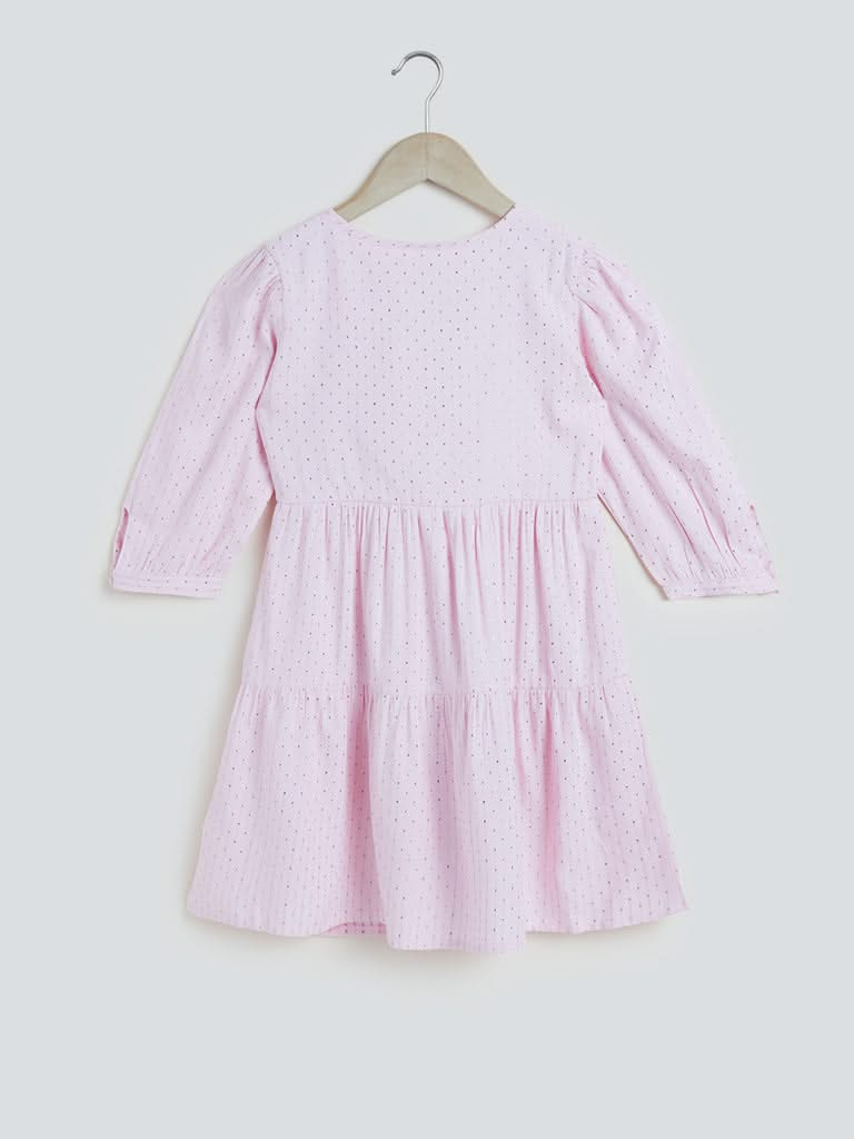 Y&F Kids Light Pink Tiered Dress