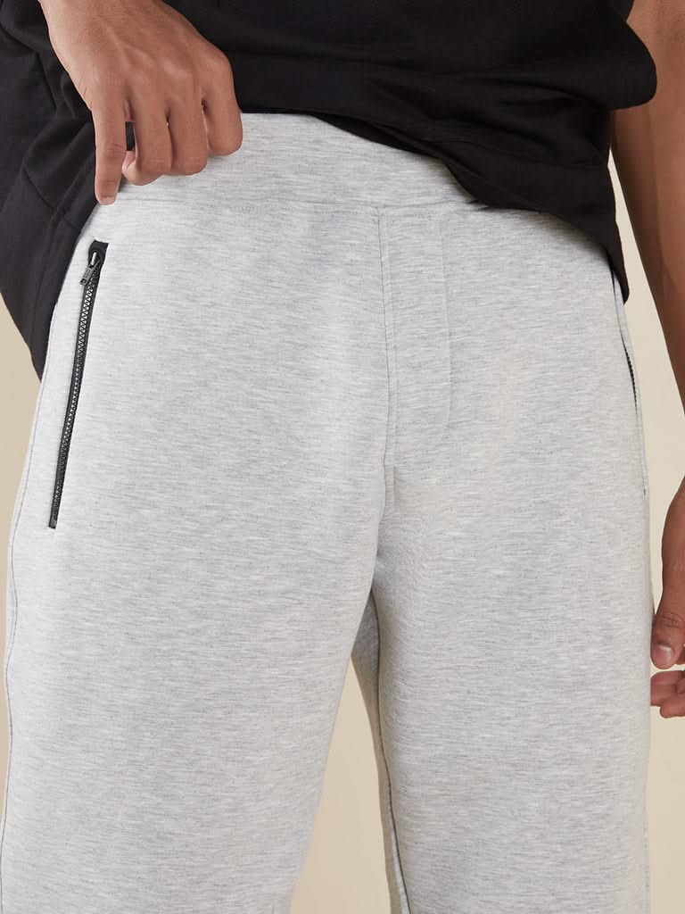 Studiofit Grey Melange Slim-Fit Joggers