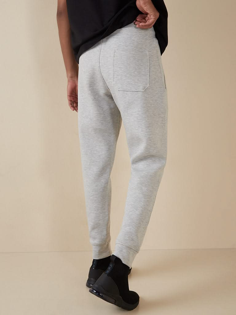 Studiofit Grey Melange Slim-Fit Joggers