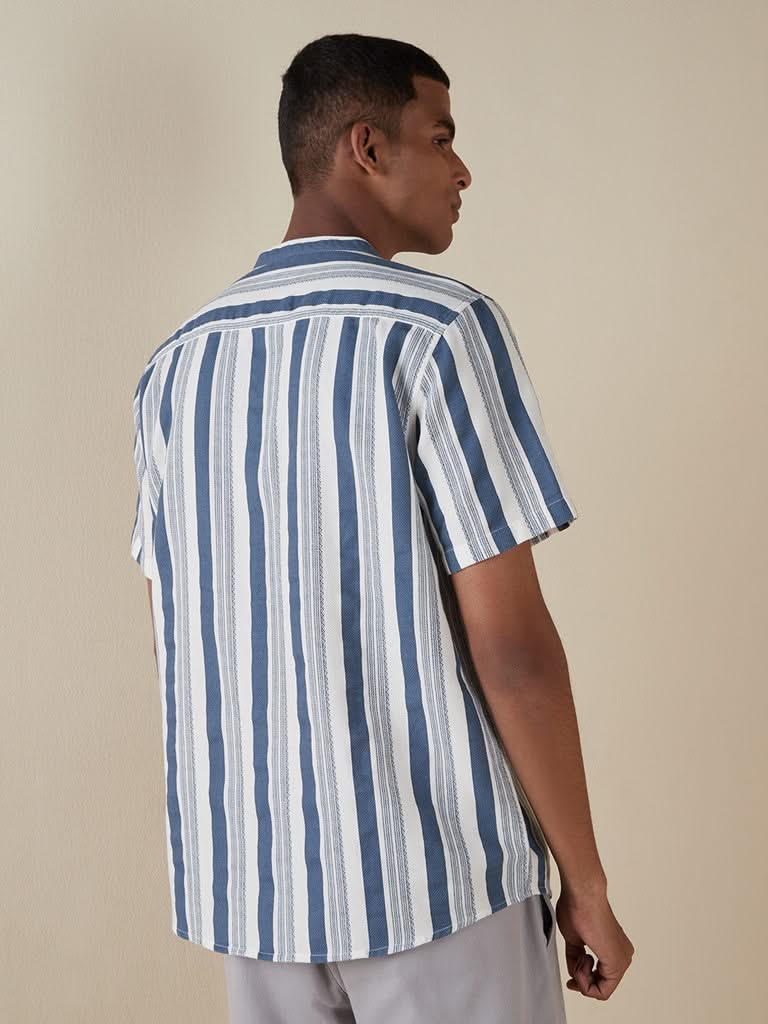 ETA Indigo Striped Resort-Fit Shirt