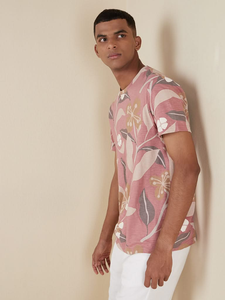 ETA Desert Rose Floral Print Slim-Fit T-Shirt