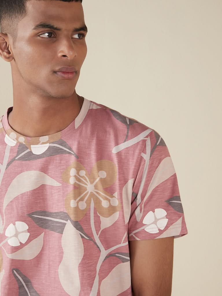 ETA Desert Rose Floral Print Slim-Fit T-Shirt