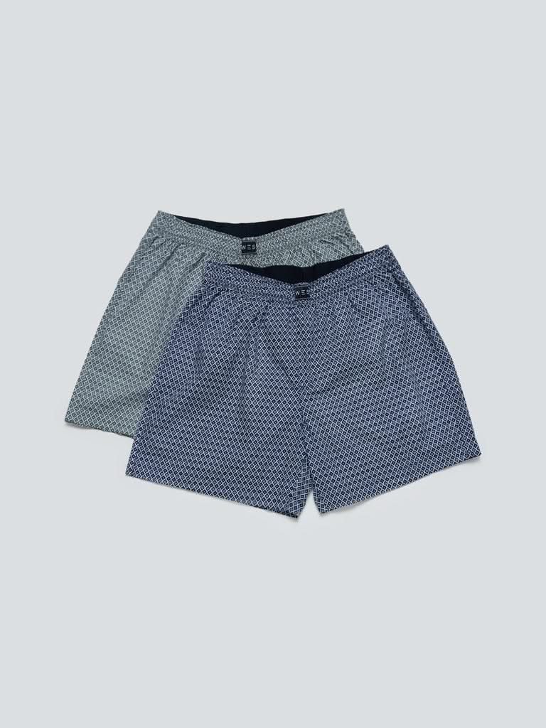 WES Lounge Olive Relaxed Fit Boxers Set Of Two