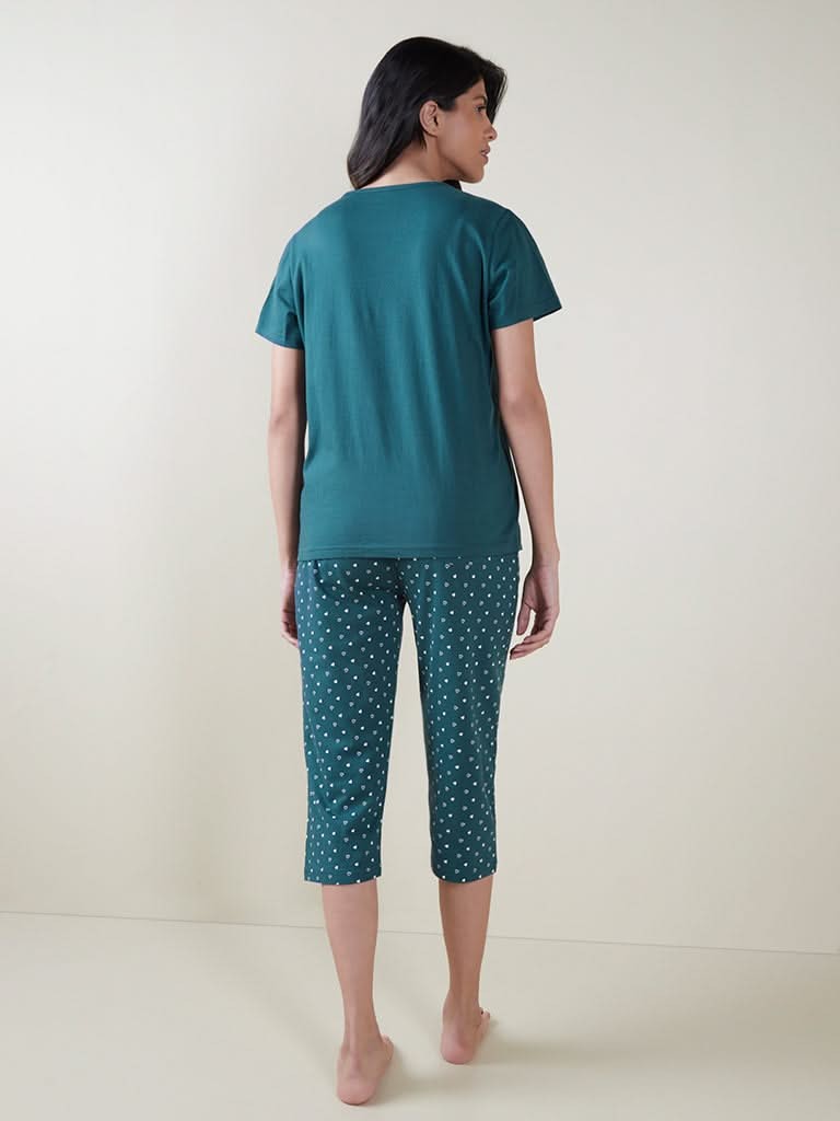 Wunderlove Teal Koala T-Shirt and Capris Set