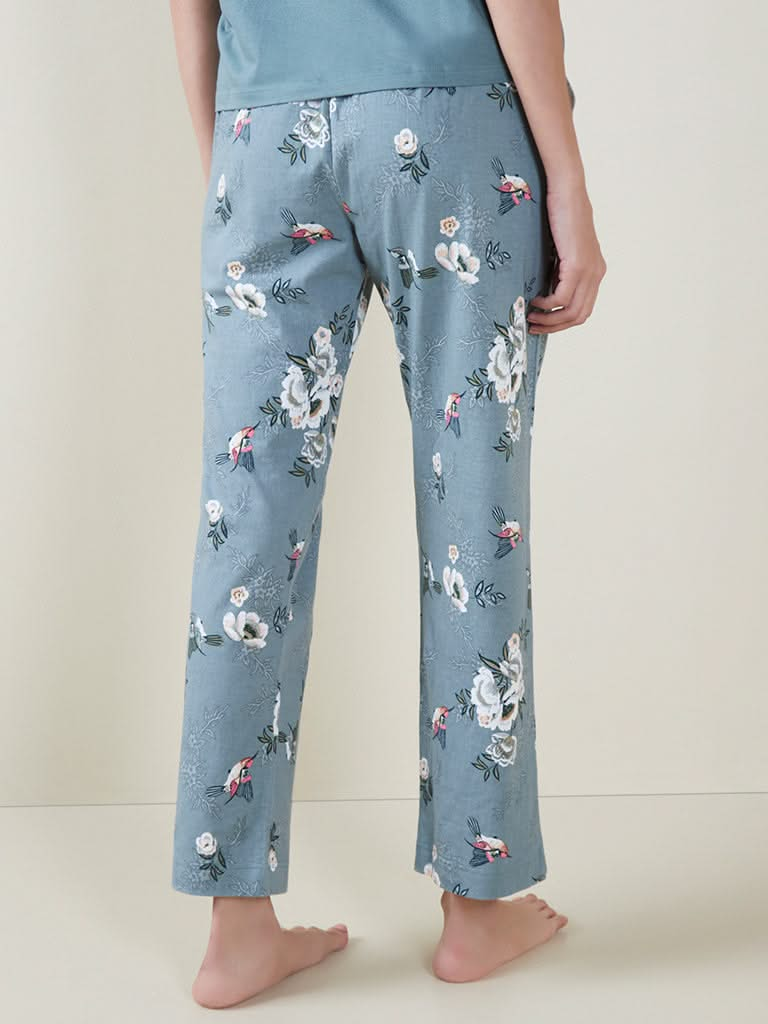 Wunderlove Green Floral Patterned Pyjamas