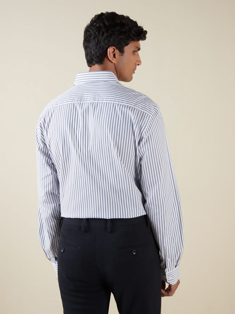 WES Formals  Light Blue Relaxed-Fit Shirt